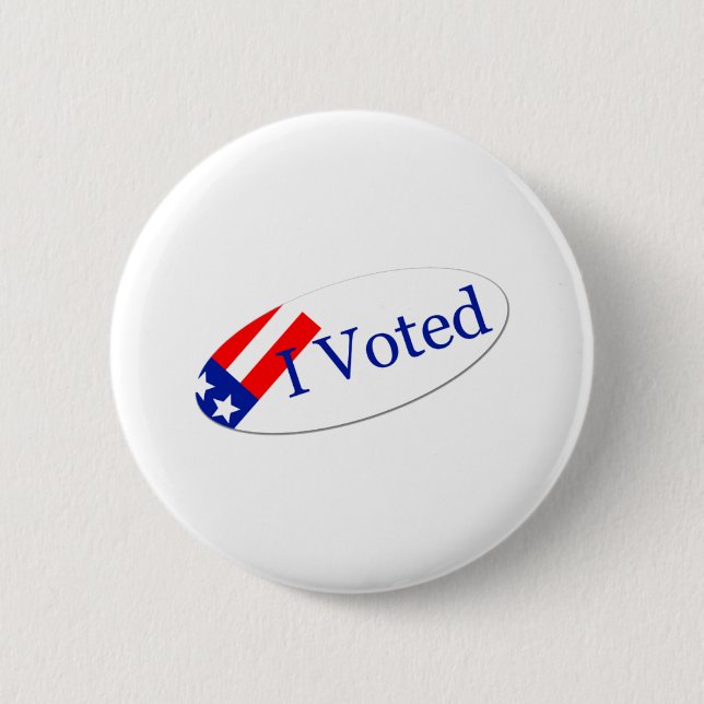 I Voted Sticker 2 Inch Round Button (Front)