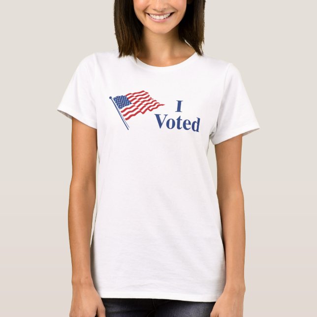 I Voted Sticker Women's Tee (Front)