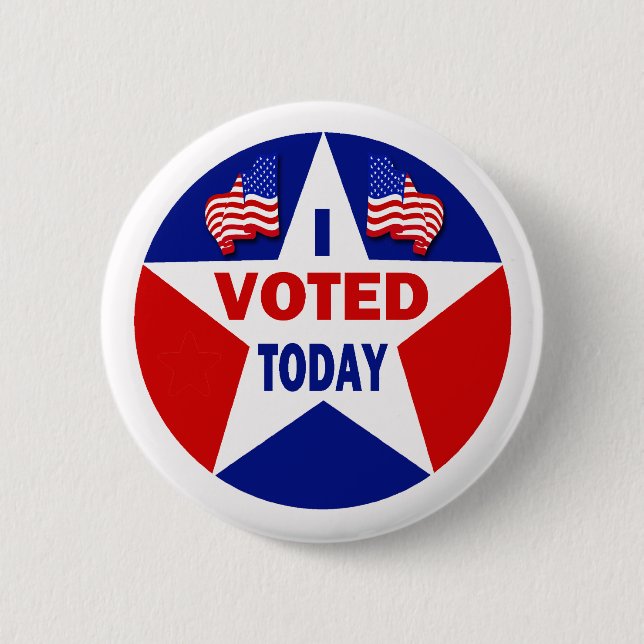 I Voted Today 2 Inch Round Button (Front)