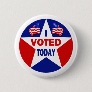 I Voted Today 2 Inch Round Button