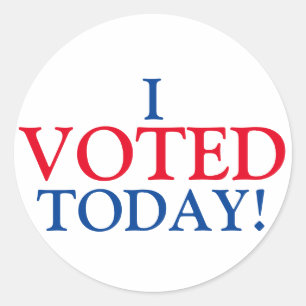 I VOTED Today! Classic Round Sticker