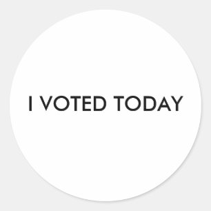 I VOTED TODAY CLASSIC ROUND STICKER
