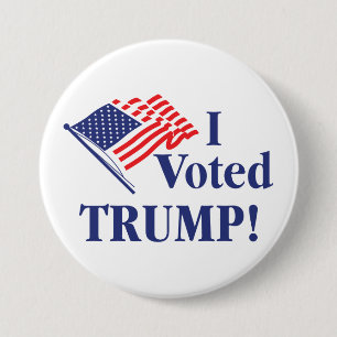 I Voted Trump 3 Inch Round Button