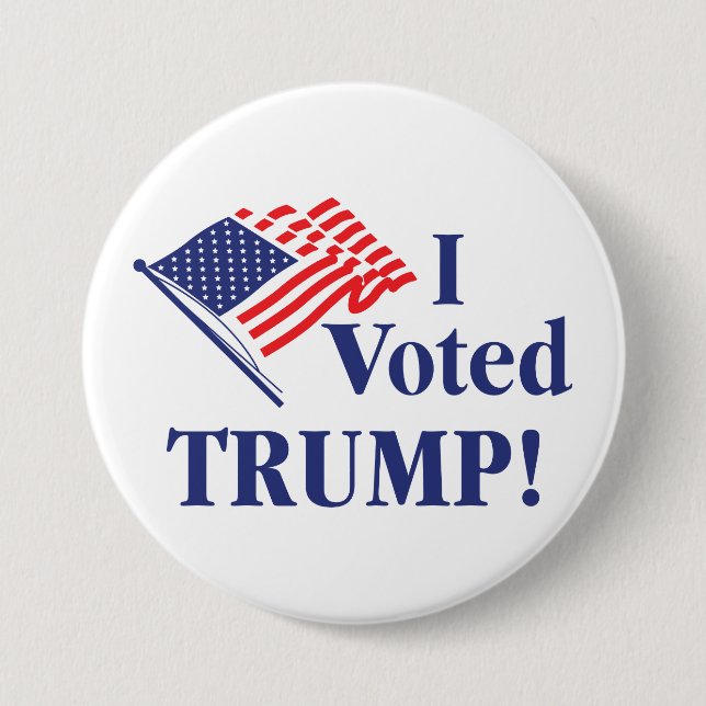 I Voted Trump 3 Inch Round Button (Front)