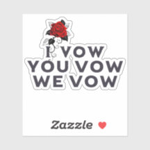 I Vow You Vow We Vow The Ritual Book Sticker 