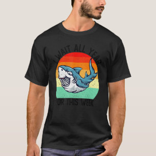 I Wait All Year For This Week Shark Summer Beach T-Shirt