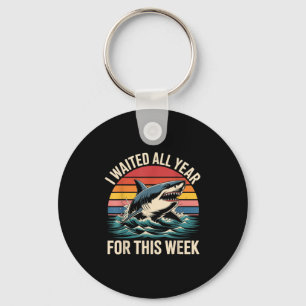 I Waited All Year For This Week - Shark Lover Ocea Keychain