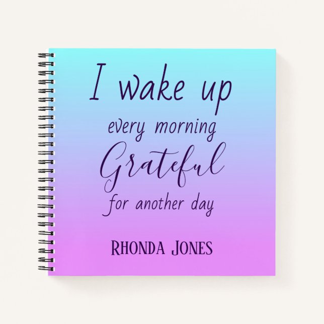 I wake up grateful notebook (Front)
