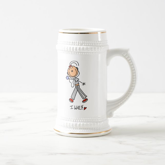 I Walk Beer Stein (Right)
