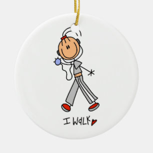 I Walk Ceramic Ornament