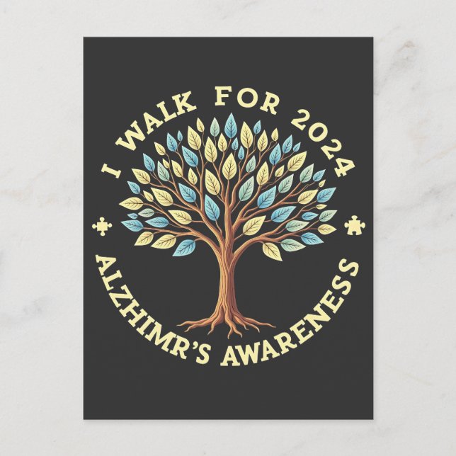 I Walk for 2024 Alzheimer’s Awareness Month Postcard (Front)