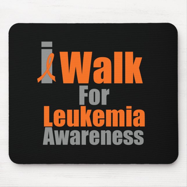I Walk For Leukaemia Awareness Mouse Pad (Front)