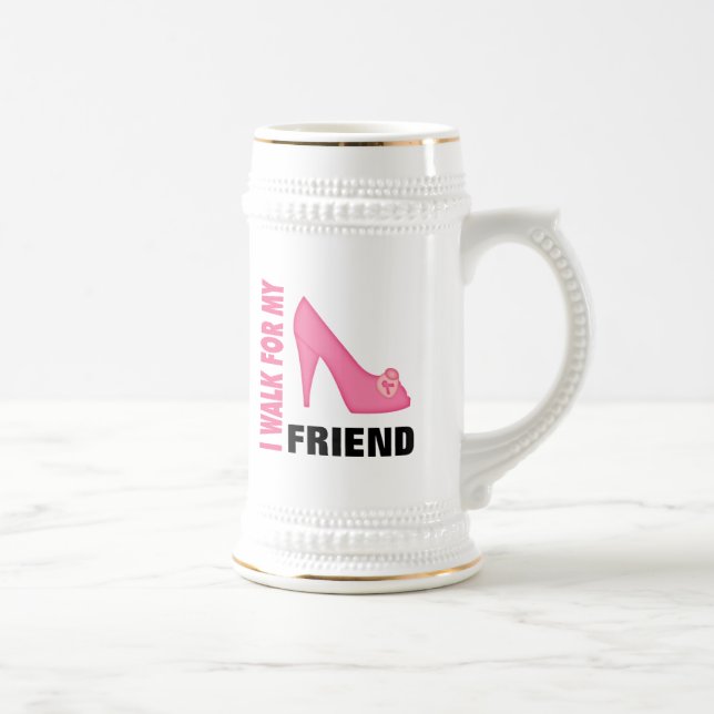 I Walk for My Friend Beer Stein (Right)