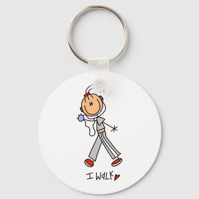 I Walk Keychain (Front)