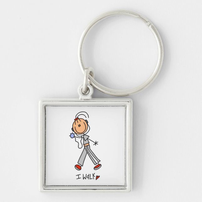 I Walk Keychain (Front)