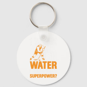 I Walk On Water Ice Hockey Lover Player Superpower Keychain