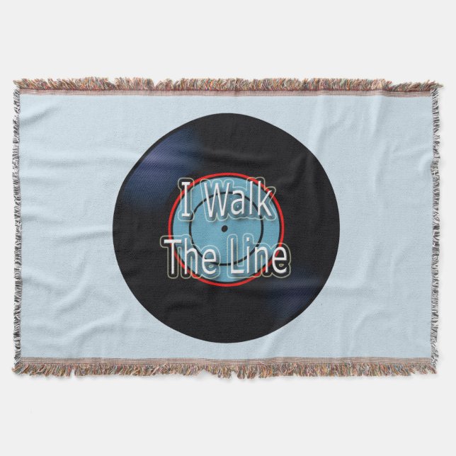 I Walk The Line Hit Song Titles Oldies Throw Blanket (Front)
