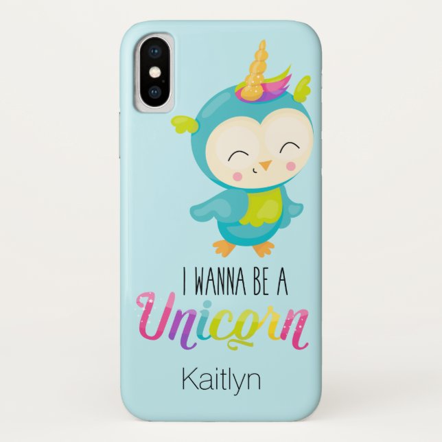 I Wanna Be a Unicorn Case-Mate iPhone X Case (Back)