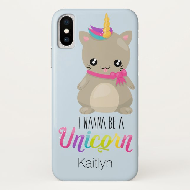 I Wanna Be a Unicorn Case-Mate iPhone X Case 3 (Back)