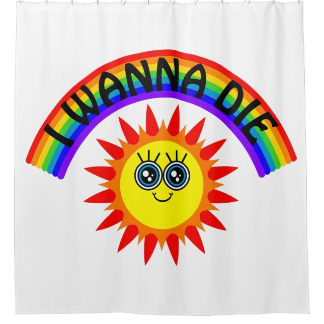 I Wanna Die - Rainbow Smiling Sun (Front)