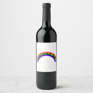I Wanna Die - Rainbow Wine Label