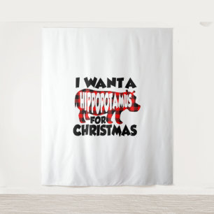 I Want a Hippopotamus for Christmas  Tapestry