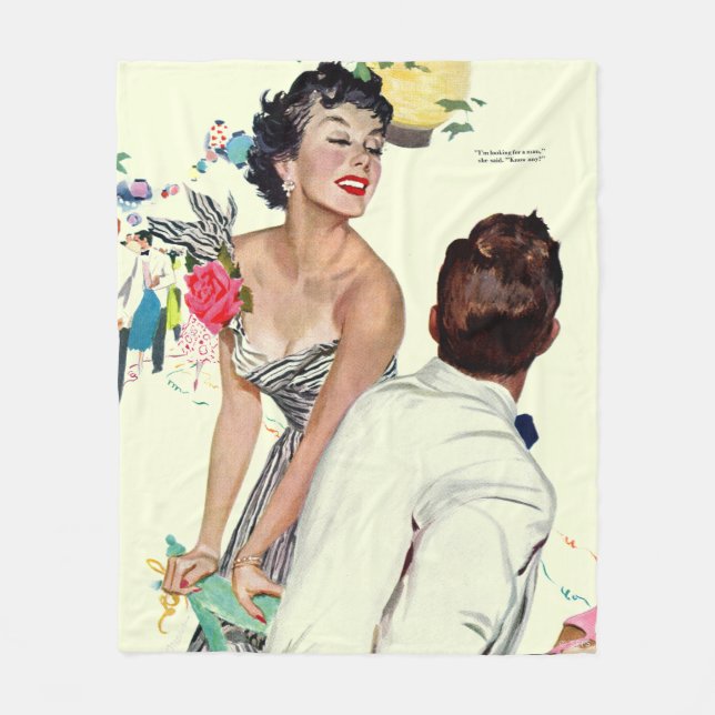 I Want a Man 2 Fleece Blanket (Front)