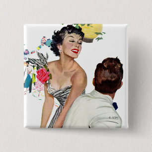 I Want a Man 2 Inch Square Button