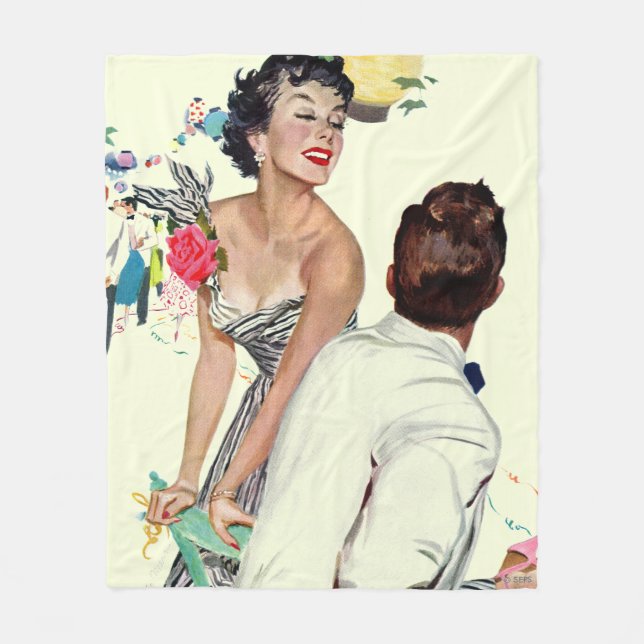 I Want a Man Fleece Blanket (Front)