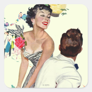 I Want a Man Square Sticker