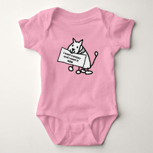I Want a Puppy Now Cute Cartoon Dog Baby Bodysuit