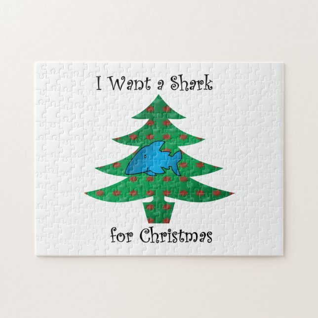 I want a shark for christmas jigsaw puzzle (Horizontal)