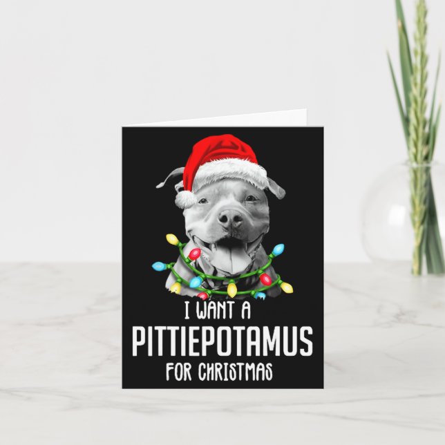 I Want A Ttietamus For Christmas Funny Tbul  Card (Front)