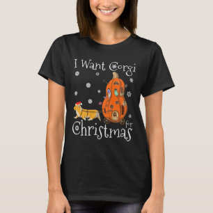 I Want Corgi For Christmas Funny Santa Corgi Dog G T-Shirt