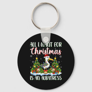 I Want For Christmas Is A Albatross Bird Xmas Tree Keychain