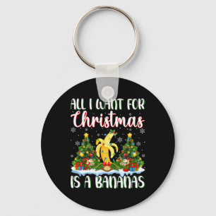 I Want For Christmas Is A Banana Xmas Tree Lights Keychain