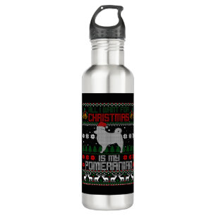 I Want For Christmas Is My Pomeranian Xmas Gift   710 Ml Water Bottle