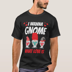 I Want Gnome What Love Is Valentine Humor His and  T-Shirt