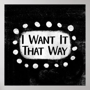 I Want It That Way Poster Wall Art
