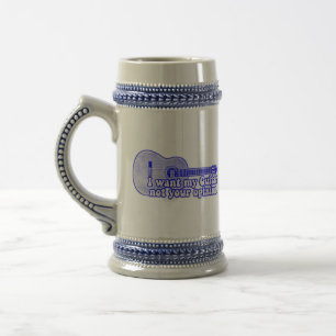 I want my guitar. not your opinion. vintage blue beer stein