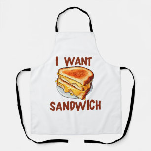 I Want Sandwich Apron