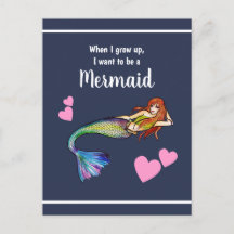 I want to be a lovely Rainbow Mermaid Illustration