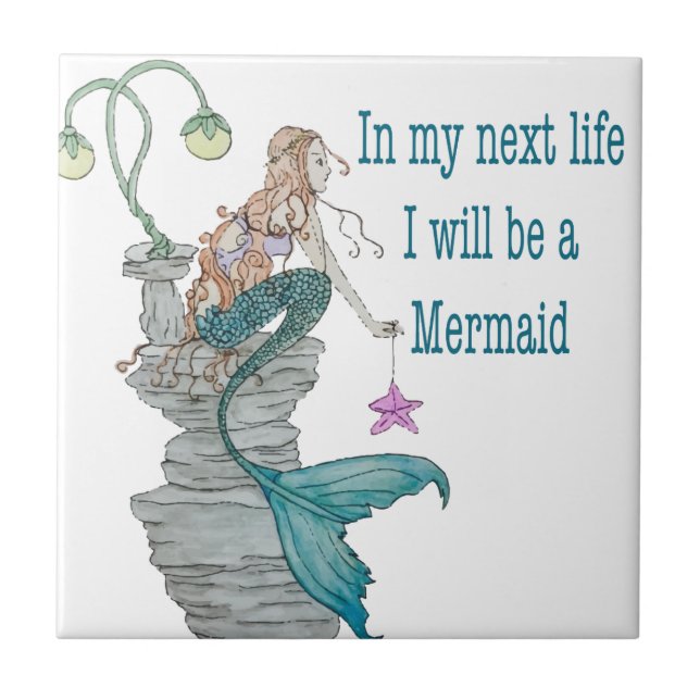 I want to be a Mermaid Tile (Front)