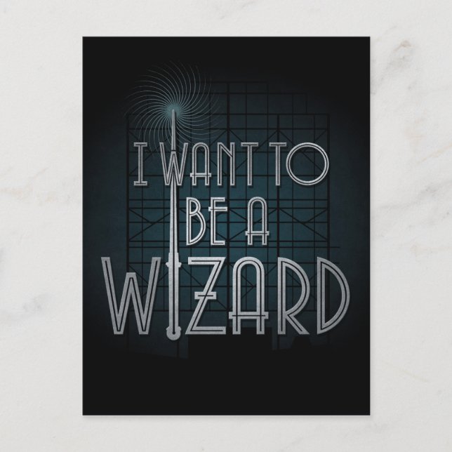 I Want To Be A Wizard Postcard (Front)