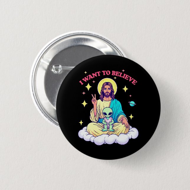 I Want To Believe 2 Inch Round Button (Front & Back)