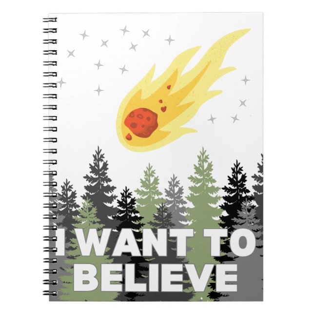 I Want to Believe Asteroid Notebook (Front)