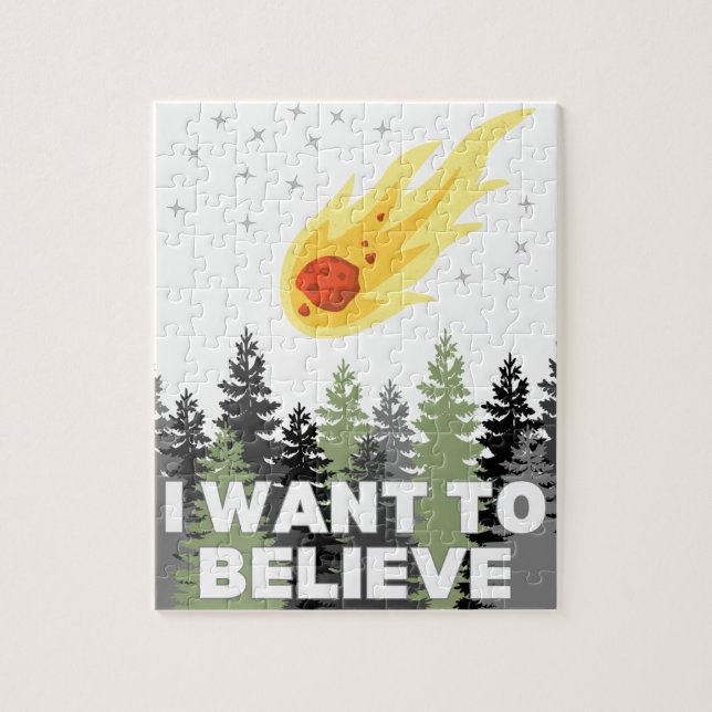 I Want to Believe Asteroid Puzzle (Vertical)