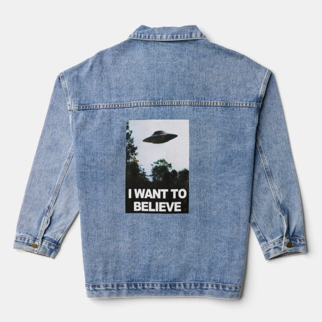 I want to believe denim jacket (Back)