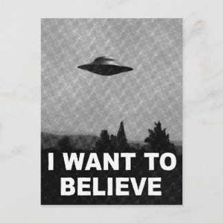 I WANT TO BELIEVE POSTCARD