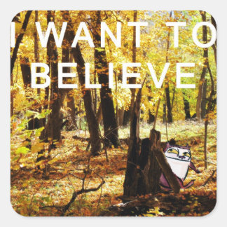 I Want to Believe Square Sticker